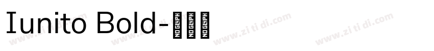 Iunito Bold字体转换